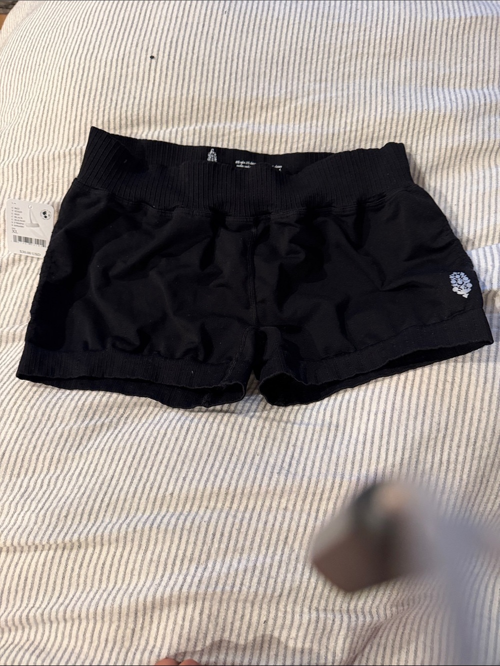 FP Movement by Free People Black Athletic Rib-Waist Shorts